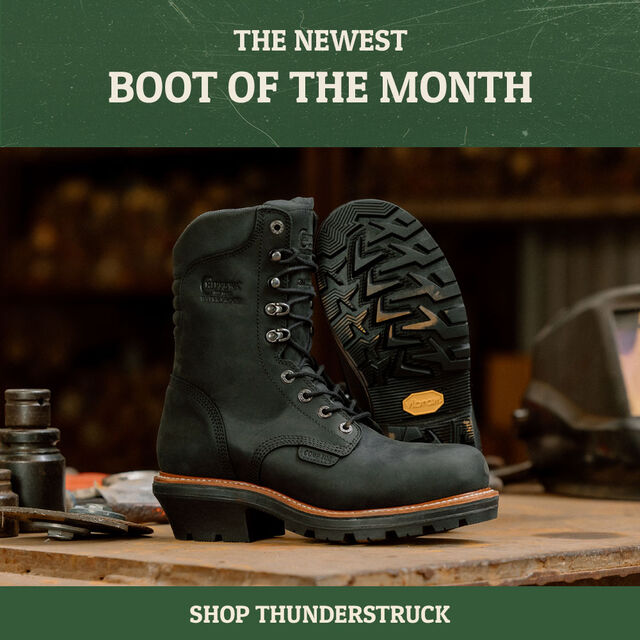 The newest boot of the month. Thunderstruck 9" Waterproof Nano Comp Toe Logger in Black. Shop thunderstruck