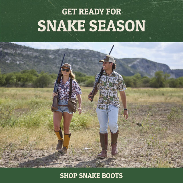 Get ready for snake season. Shop snake boots.