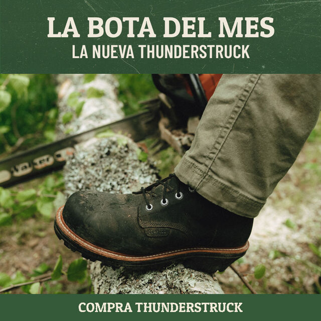 La bota de este mes. Nuevas Thunderstruck. Compra Thunderstruck. Un hombre con las Thunderstruck en negro.