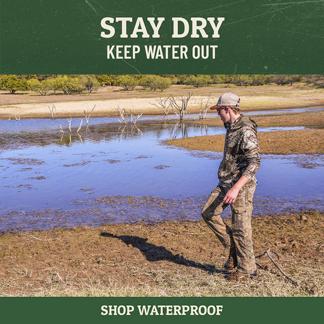 Stay Dry. Keep Water Out. Shop Waterproof. A man walking by a puddle wearing Chippewa waterproof boots. Shop Waterproof Boots.