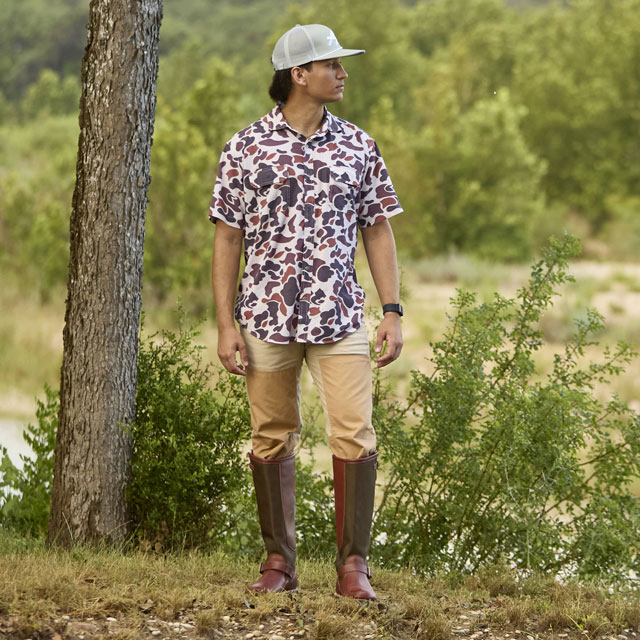 Descaro 17" Snake Boot in Oro Russett (brown). Shop Descaro.