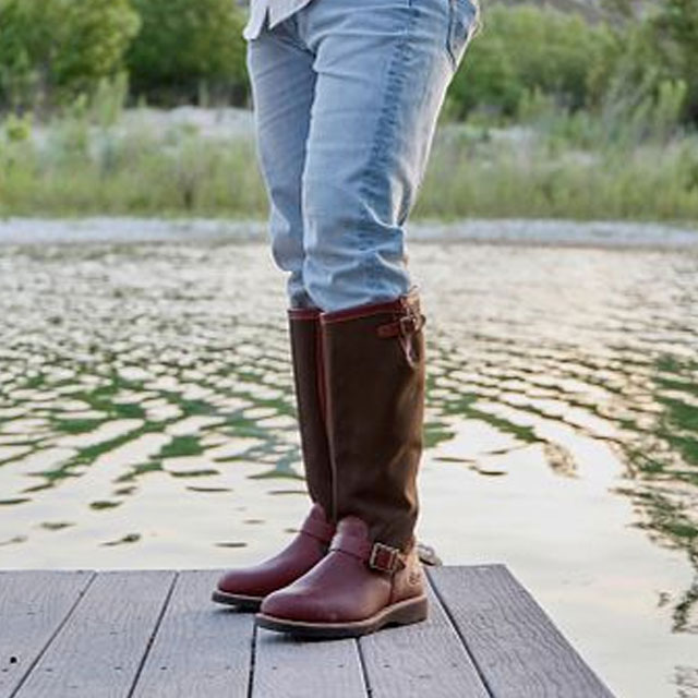 Featured Styles: Men’s Descaro 17 inch Snake Boot in Oro Russett. Shop Descaro 17 inch Snake Boot.